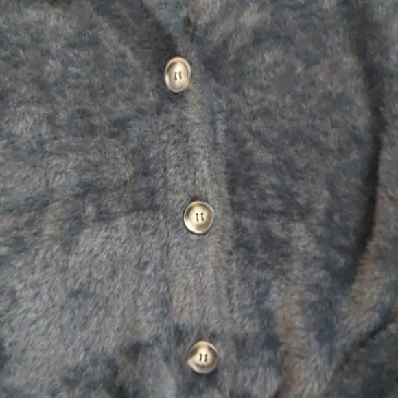 Free People One SO SOFT Found My Friend fuzzy Cardigan Oversized Black XL-1X - Picture 5 of 10